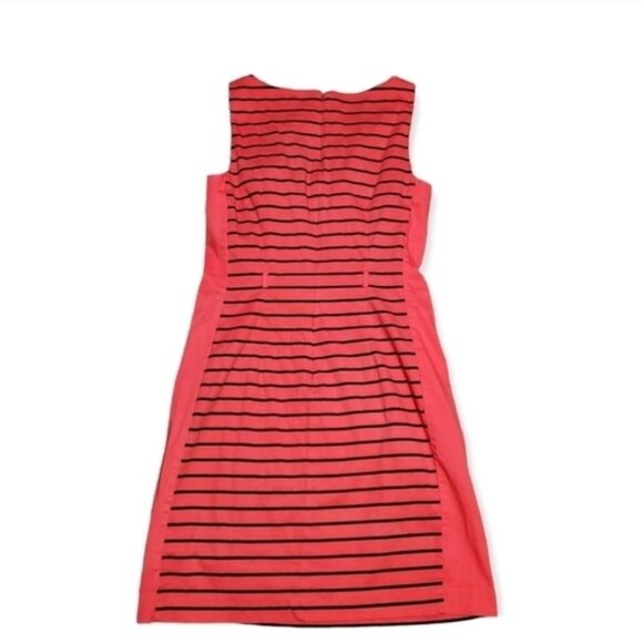 Tommy midi orange black stripes sleeveless dress - Picture 2 of 4